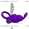 Anillo con potente vibrador conejo con 10 velocidades